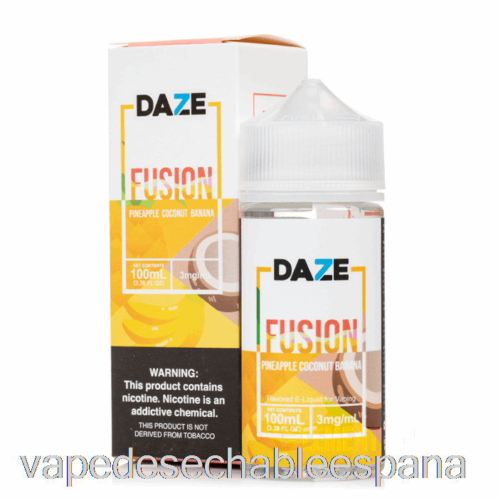 Vape Desechable España Piña Coco Plátano - 7 Daze Fusion - 100ml 0mg